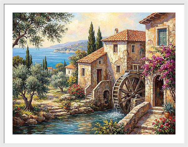 Mediterranean Water Mill Serenity