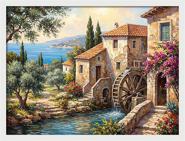 Mediterranean Water Mill Serenity