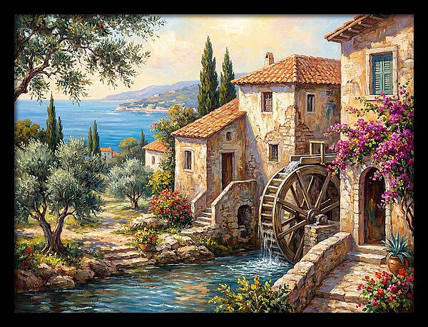 Mediterranean Water Mill Serenity