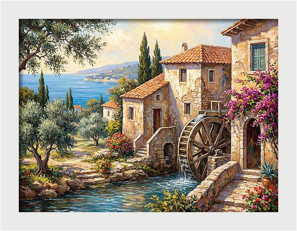 Mediterranean Water Mill Serenity