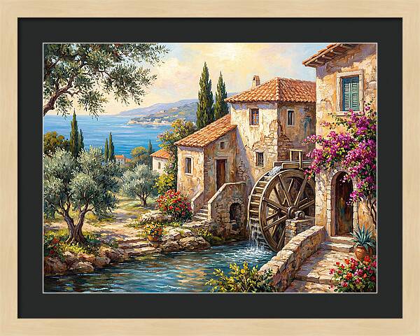 Mediterranean Water Mill Serenity