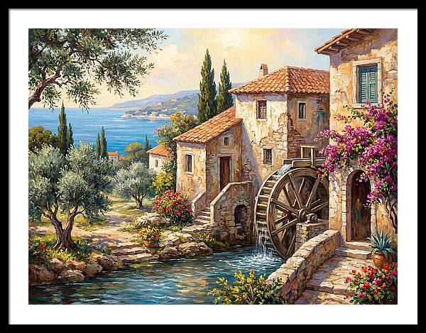 Mediterranean Water Mill Serenity