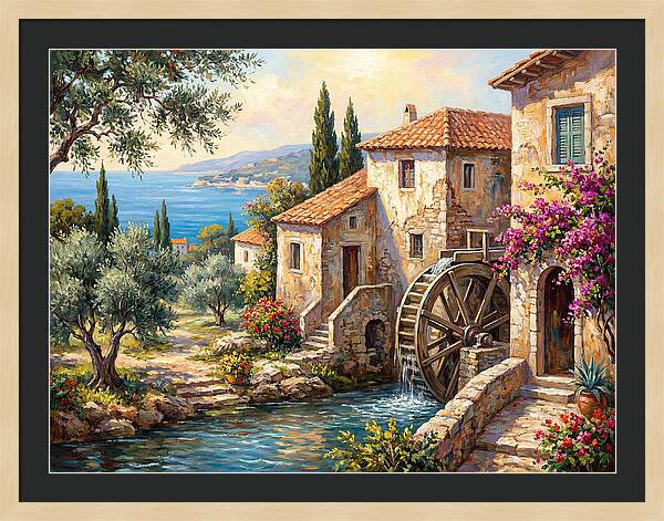 Mediterranean Water Mill Serenity