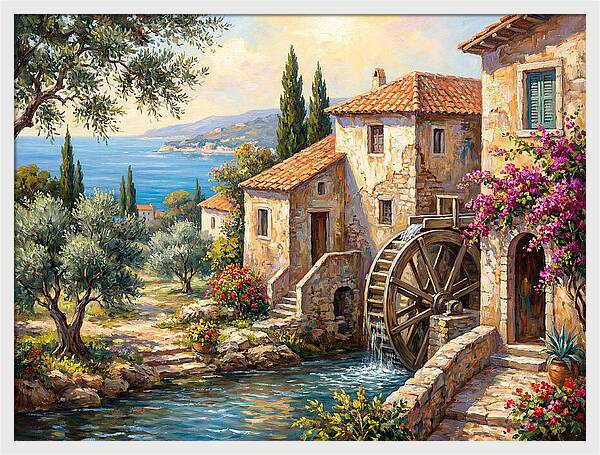 Mediterranean Water Mill Serenity