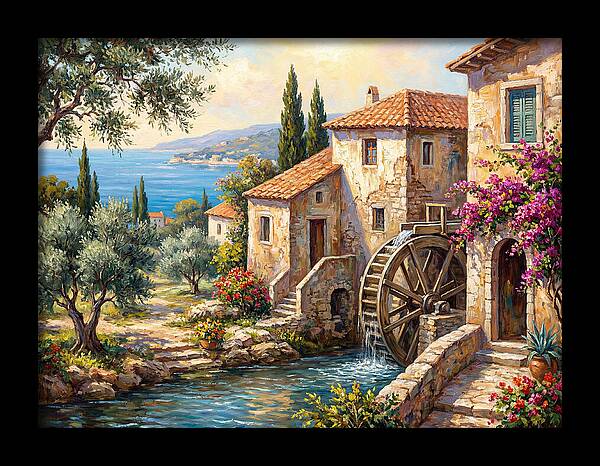 Mediterranean Water Mill Serenity