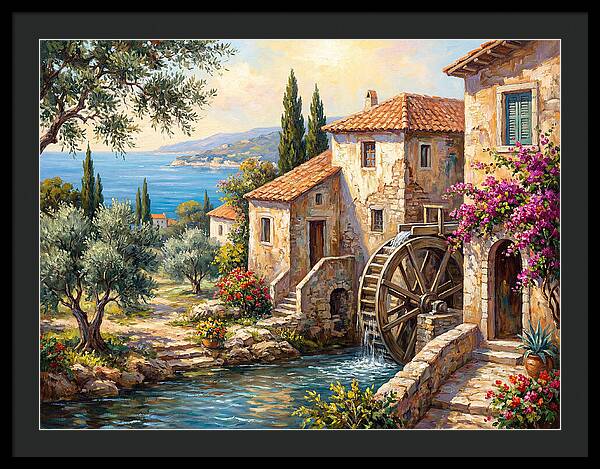 Mediterranean Water Mill Serenity