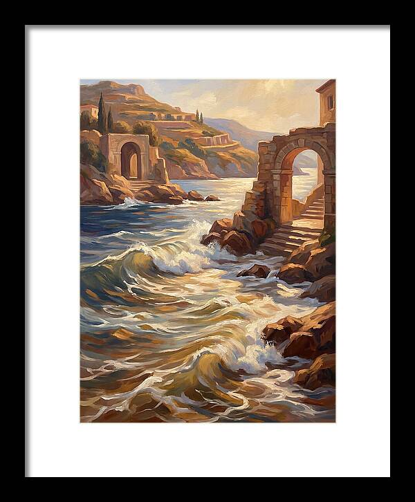 Mediterranean Waves And Ruins