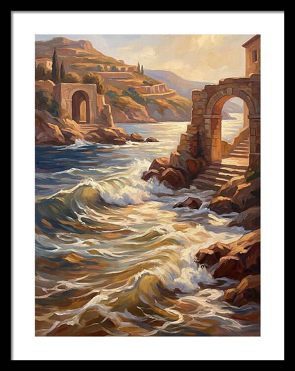 Mediterranean Waves And Ruins