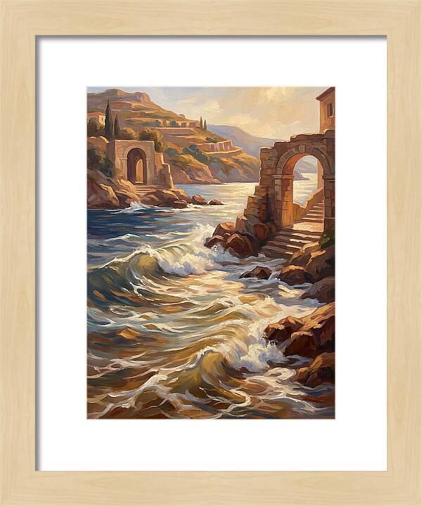 Mediterranean Waves And Ruins