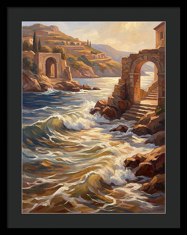 Mediterranean Waves And Ruins