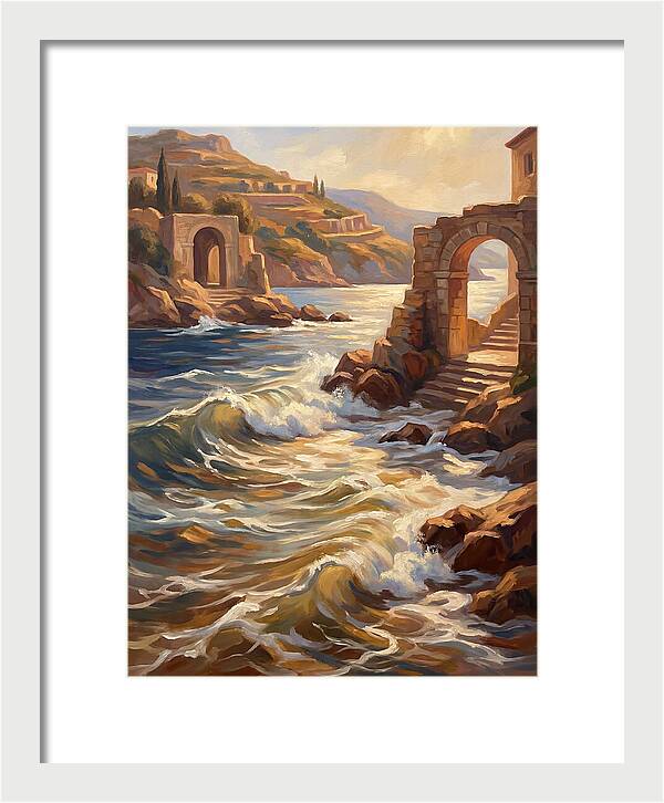 Mediterranean Waves And Ruins