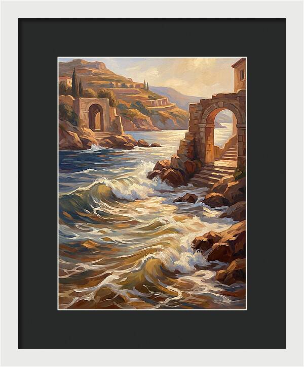Mediterranean Waves And Ruins