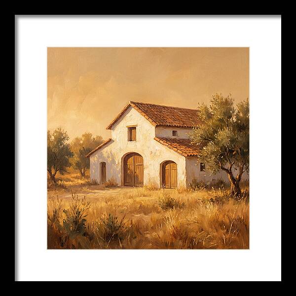 Mediterranean White Barn Serenity