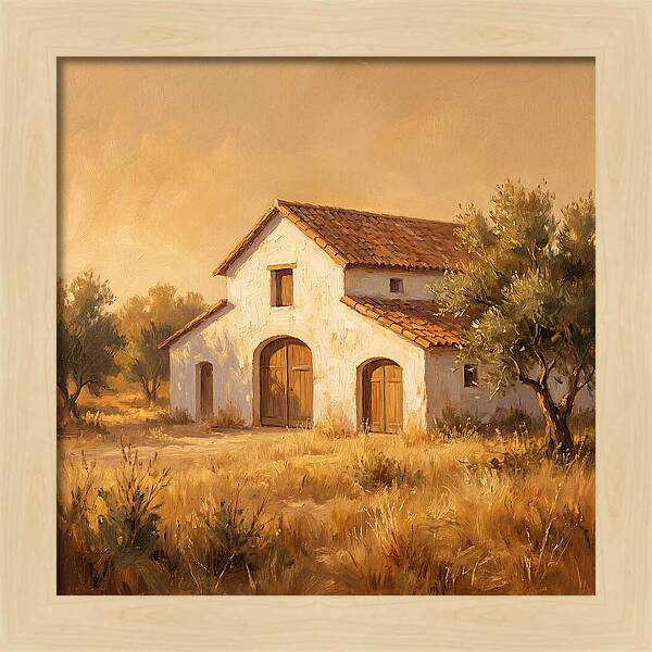 Mediterranean White Barn Serenity