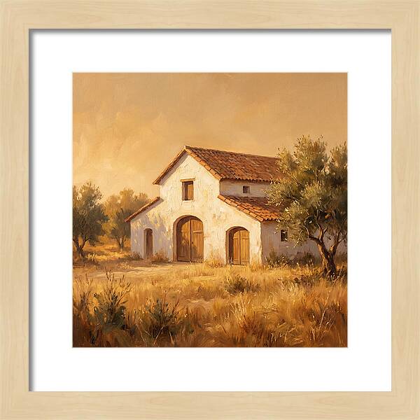 Mediterranean White Barn Serenity