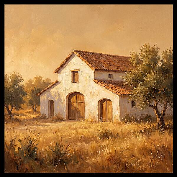 Mediterranean White Barn Serenity