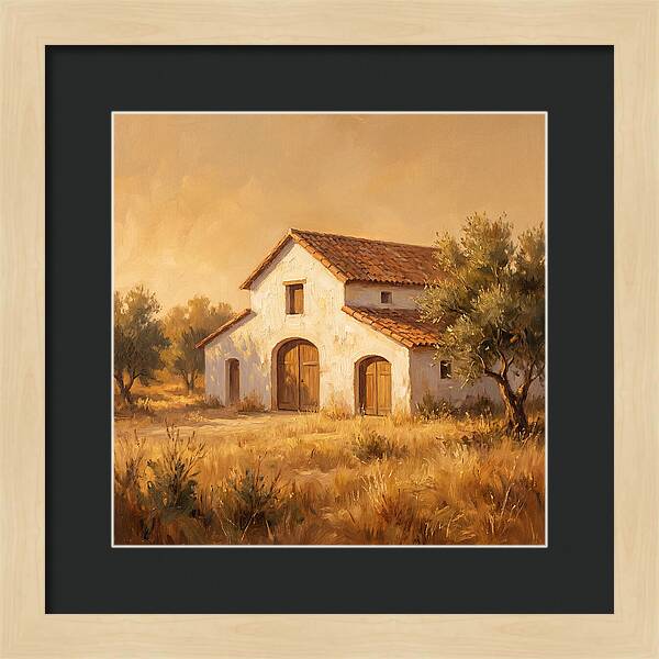 Mediterranean White Barn Serenity