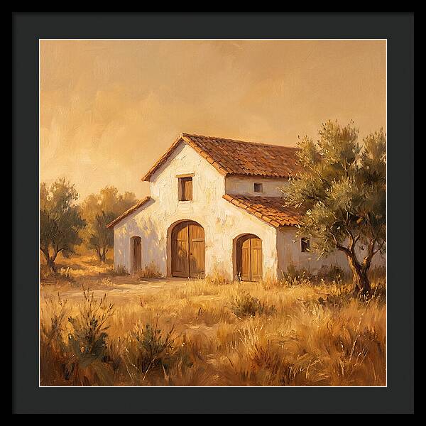 Mediterranean White Barn Serenity