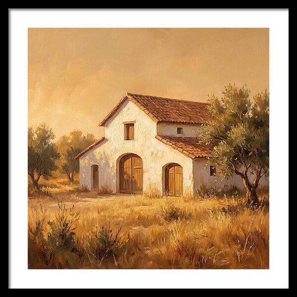 Mediterranean White Barn Serenity