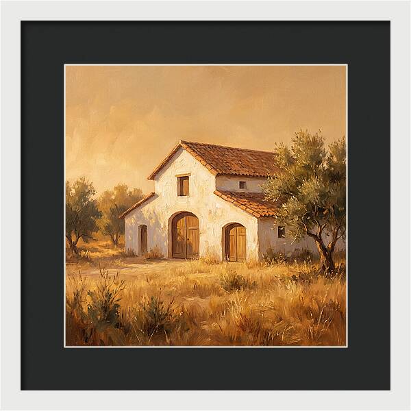 Mediterranean White Barn Serenity