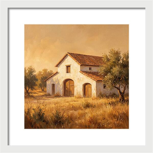 Mediterranean White Barn Serenity