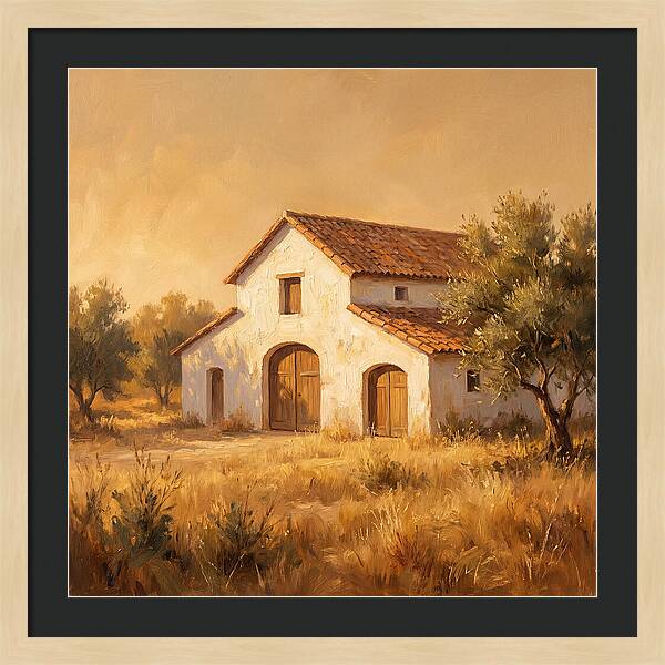 Mediterranean White Barn Serenity