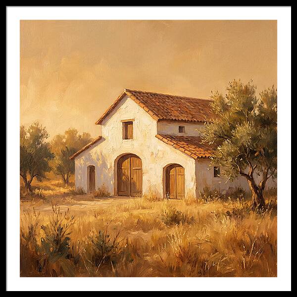 Mediterranean White Barn Serenity