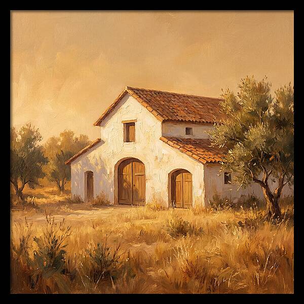 Mediterranean White Barn Serenity