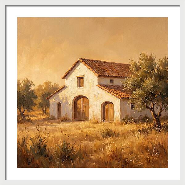Mediterranean White Barn Serenity