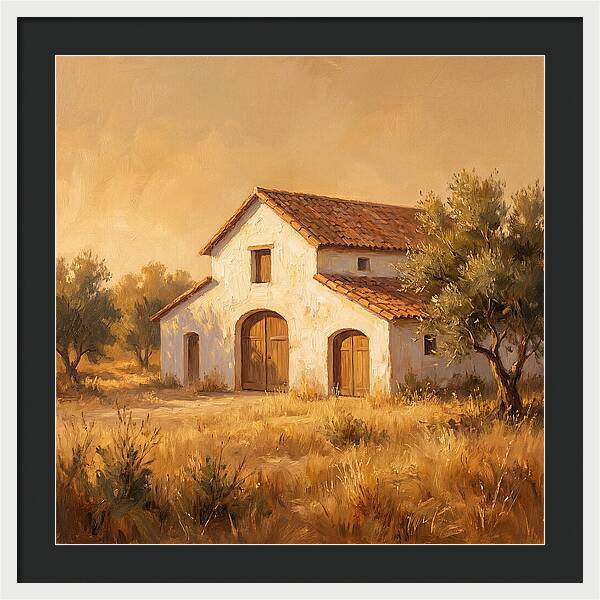 Mediterranean White Barn Serenity