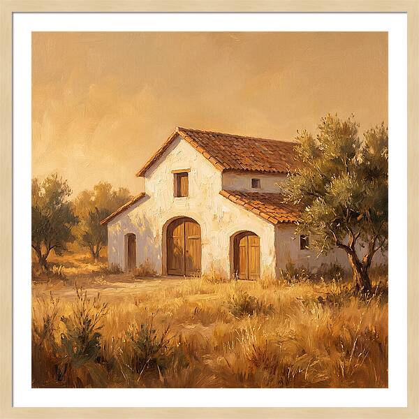Mediterranean White Barn Serenity