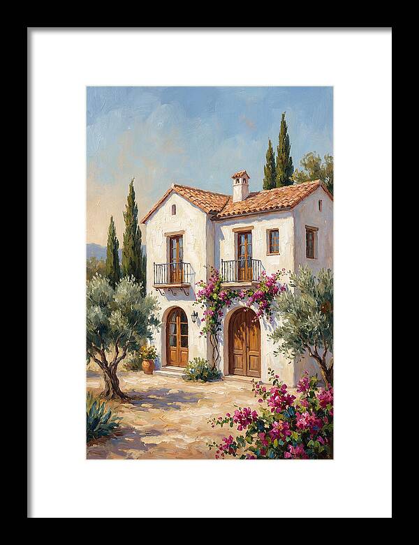 Mediterranean White Farmhouse Charm
