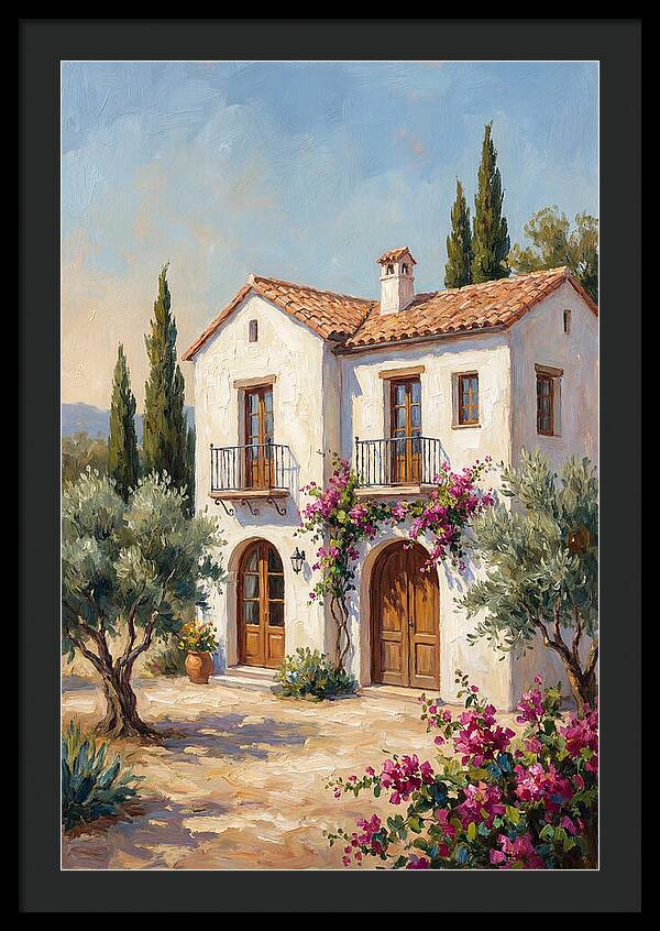 Mediterranean White Farmhouse Charm