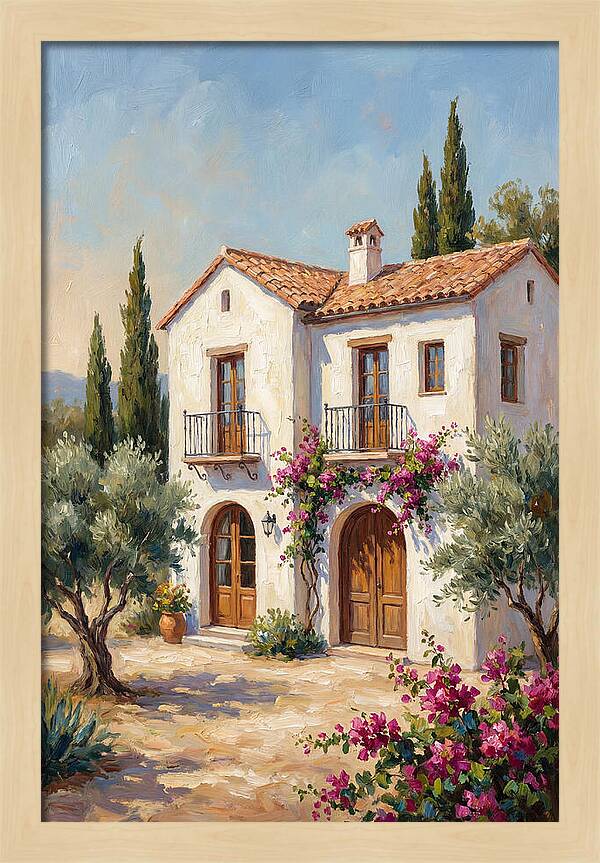 Mediterranean White Farmhouse Charm