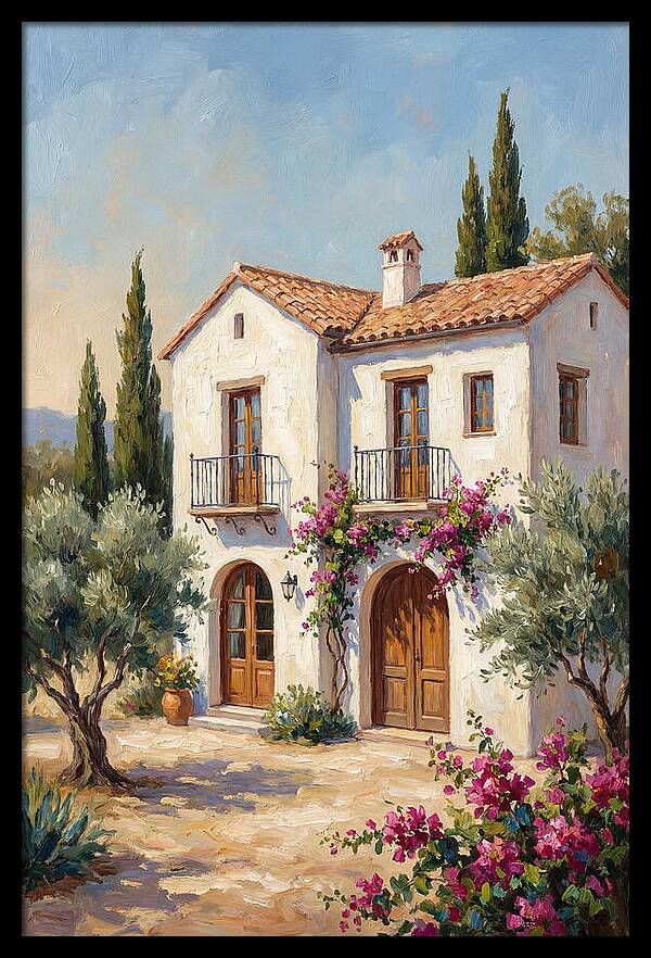 Mediterranean White Farmhouse Charm