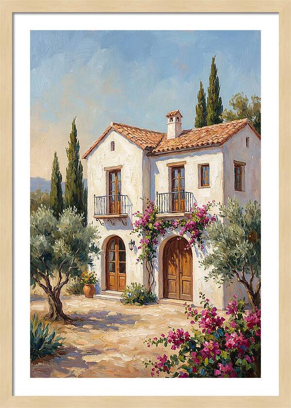 Mediterranean White Farmhouse Charm