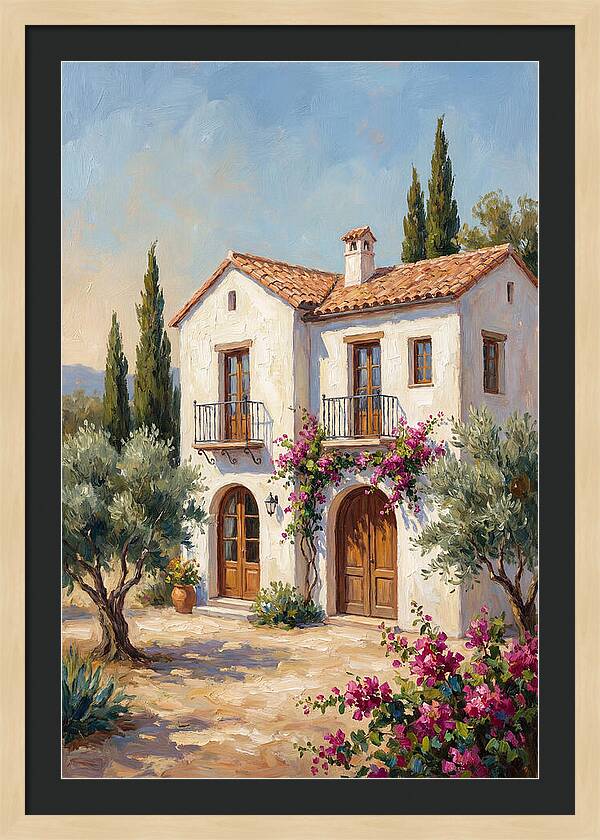 Mediterranean White Farmhouse Charm