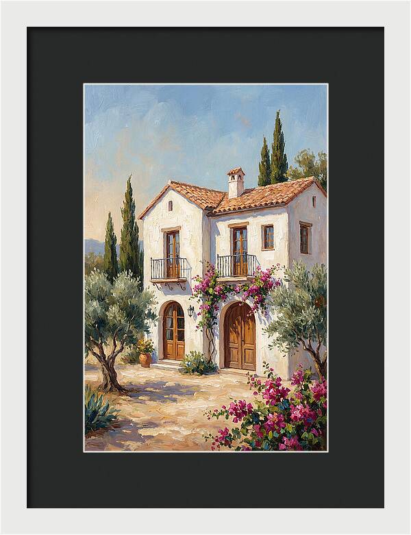 Mediterranean White Farmhouse Charm