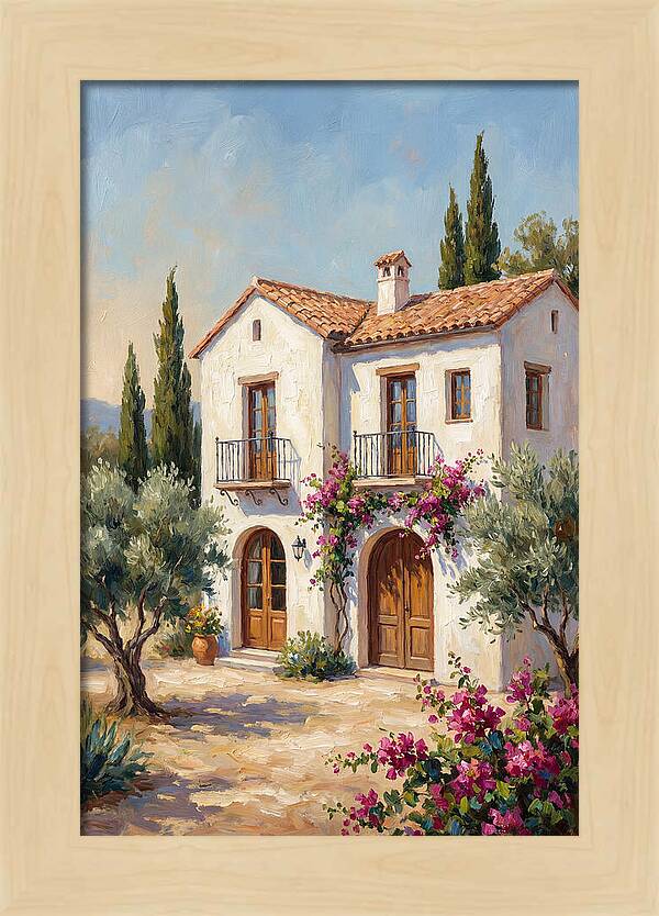 Mediterranean White Farmhouse Charm