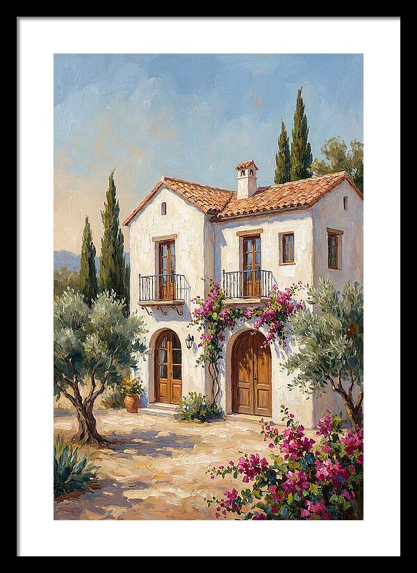 Mediterranean White Farmhouse Charm