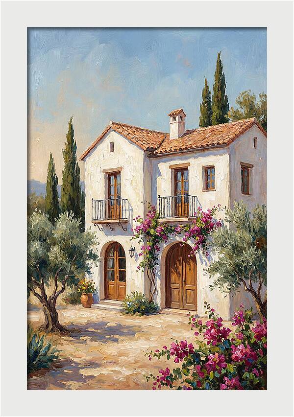 Mediterranean White Farmhouse Charm
