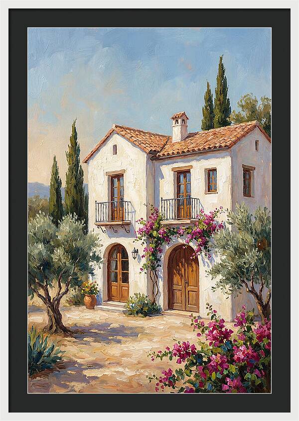 Mediterranean White Farmhouse Charm