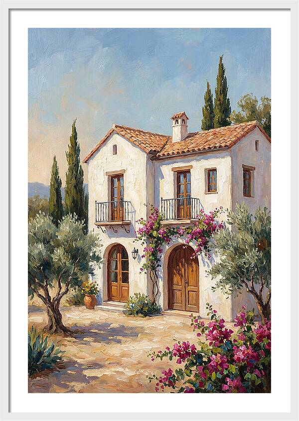 Mediterranean White Farmhouse Charm