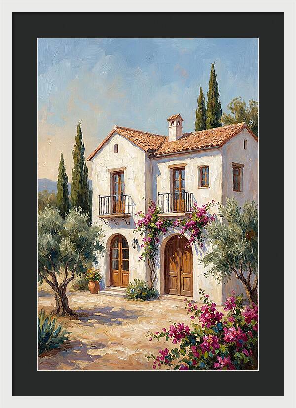 Mediterranean White Farmhouse Charm