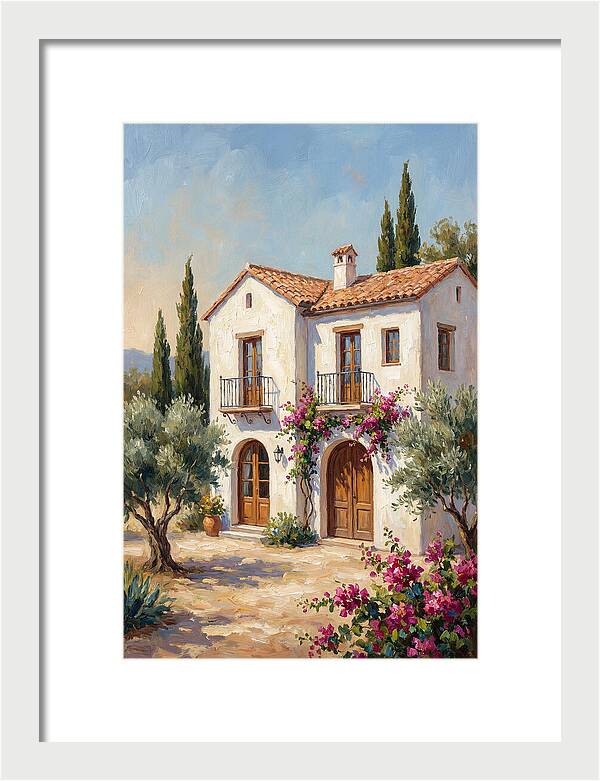 Mediterranean White Farmhouse Charm