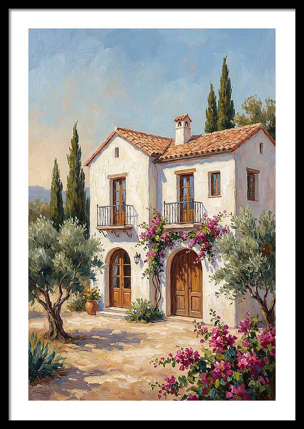 Mediterranean White Farmhouse Charm