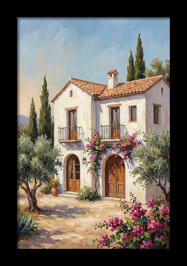 Mediterranean White Farmhouse Charm