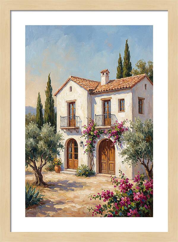 Mediterranean White Farmhouse Charm