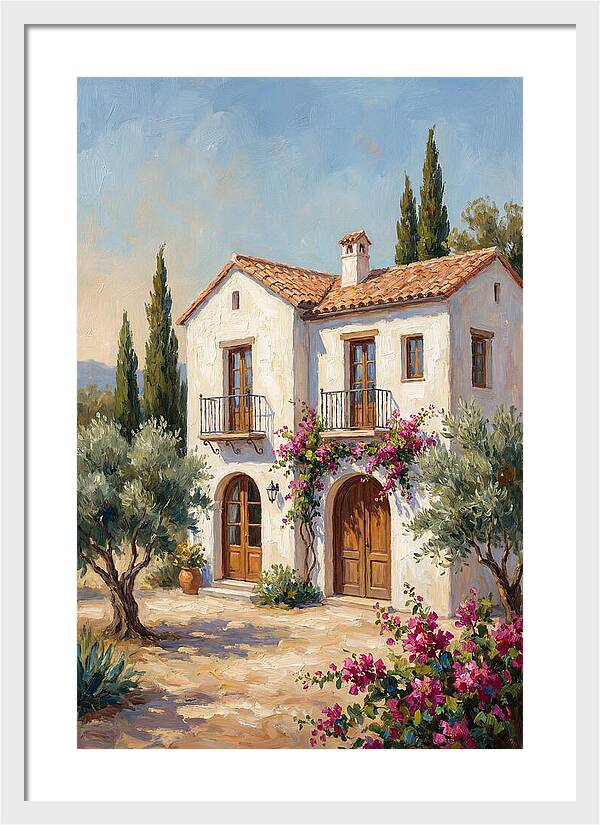 Mediterranean White Farmhouse Charm