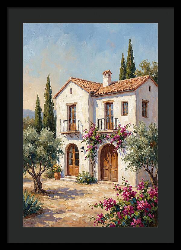 Mediterranean White Farmhouse Charm
